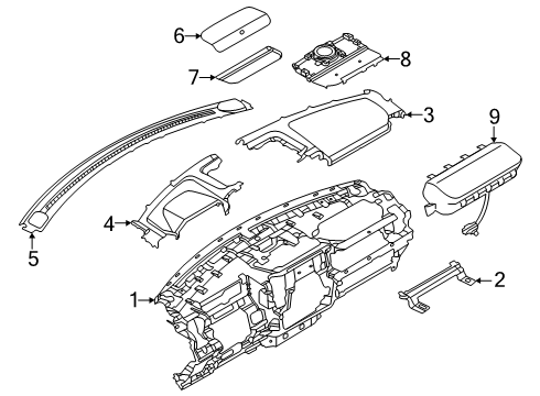 2025 Ford F-150 Instrument Panel Components Diagram 6