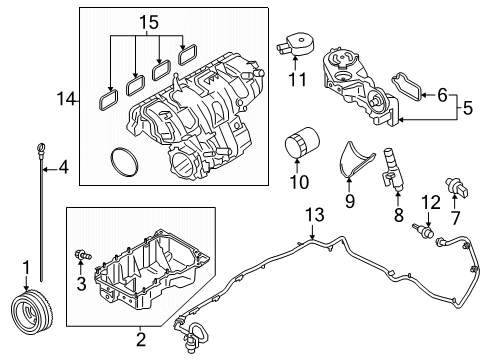 2025 Ford Ranger CRANKSHAFT ASY Diagram for LB5Z-6303-D