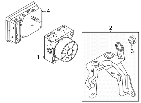 2022 Ford Bronco Sport KIT - BRAKE ANTI-LOCK ACTUATIO Diagram for LX6Z-2C219-S