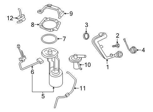 2020 Ford F-350 Super Duty Sender And Pump Assembly Diagram for LC3Z-9H307-P