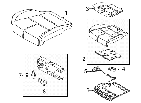 2025 Lincoln Navigator Switch Assembly Diagram for SL7Z-14A701-DD