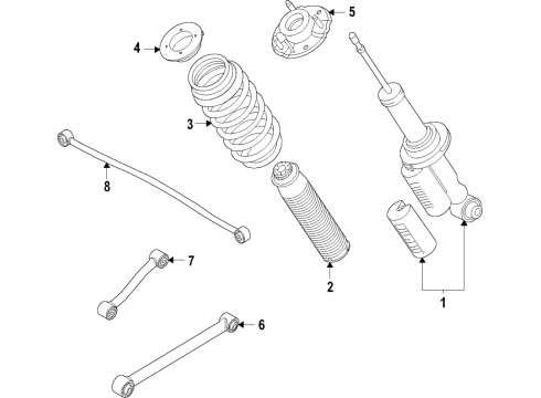 2024 Ford Bronco Shock Absorber Assembly Diagram for NB3Z-18125-N