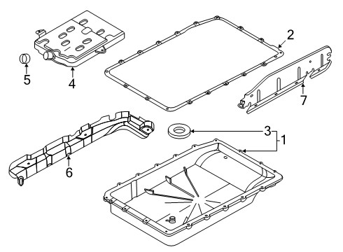 2022 Ford Explorer PAN ASY - TRANSMISSION OIL Diagram for LP5Z-7A194-B