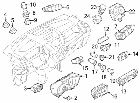 2020 Ford Transit Switch Assembly Diagram for KK3Z-15A860-D