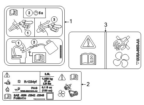 2025 Lincoln Navigator Decal Diagram for JL1Z-1503050-A