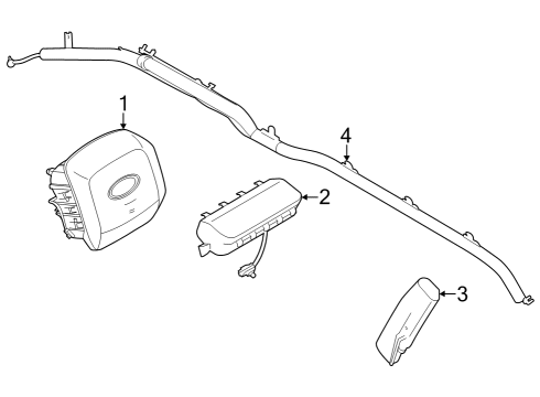 2023 Ford F-250 Super Duty Air Bag Module Diagram for PC3Z-25043B13-BB