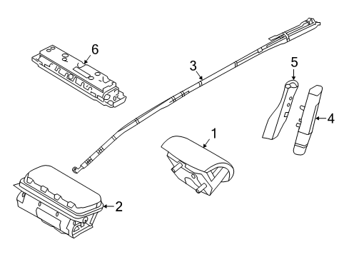 2019 Ford Police Interceptor Utility Air Bag Module Diagram for DB5Z-78044A74-C