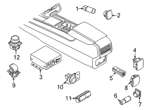 2021 Lincoln Corsair Switch Assembly Diagram for LJ7Z-14D694-AA