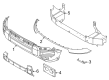 Diagram for 2025 Ford Bronco Sport Bumper - S1PZ-17D957-BA