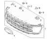 Diagram for 2025 Ford F-150 Grille - RL3Z-8200-BC