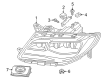 Diagram for 2020 Ford Fusion Headlight - JP5Z-13008-T