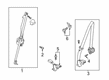 Diagram for 2025 Ford Ranger Seat Belt - KB3Z-26611B64-AC