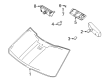 Diagram for 2025 Ford F-150 Windshield - RL3Z-1003100-G