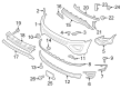 Diagram for Ford Expedition Bumper - KL1Z-17D957-AAPTM