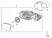 Diagram for 2024 Ford Maverick Mirror Cover - M1PZ-17D743-B