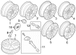 Diagram for 2024 Ford Escape Spare Wheel - LJ6Z-1007-F