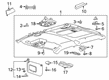 Diagram for 2021 Ford F-350 Super Duty Sun Visor - LC3Z-2504104-FC
