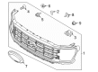 Diagram for 2025 Ford F-150 Grille - RL3Z-8200-SA