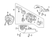 Diagram for Lincoln Continental Steering Column Cover - GD9Z-3530-BJ