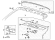 Diagram for 2025 Ford Mustang Sun Visor - KR3Z-7604104-AB