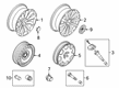 Diagram for 2025 Lincoln Aviator Wheel Cover - LC5Z-1130-B