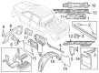 Diagram for 2025 Ford F-350 Super Duty Mud Flaps - PC3Z-16A550-BA