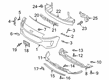 Diagram for Ford Bumper - LX6Z-17757-H