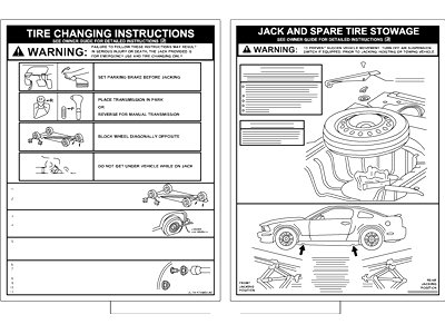 Ford 5R3Z-17A083-BA Decal - Jack Operation