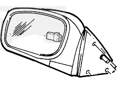 Ford 1W1Z-17K707-DA Glass Assembly - Rear View Outer Mirror