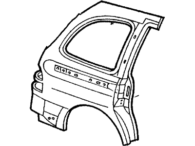 Ford XF2Z-16279D51-AA Panel - Body Side - Rear