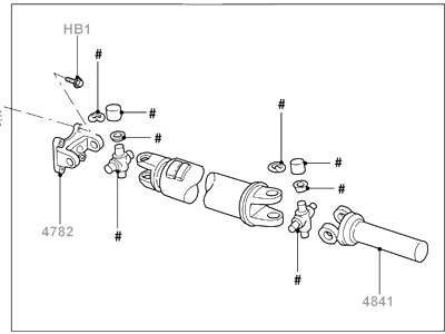 Ford 5L3Z-4602-DB Drive Shaft Assembly