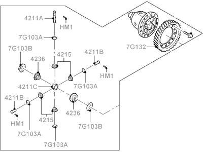 2001 Ford Escape Differential - YL8Z-4026-A