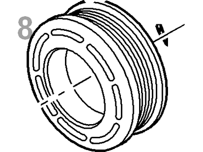 Mercury A/C Idler Pulley - 5C2Z-19D784-A