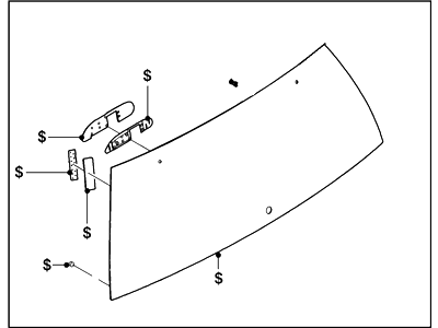 Ford 7L1Z-78422A12-B Window Assembly - Back