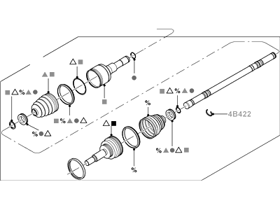 Ford YL8Z-4B436-AB Shaft And Universal Joint Assembly