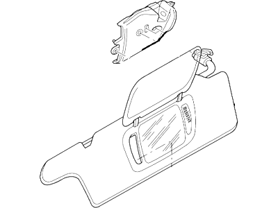 Ford 1R3Z-7604104-BAA Sun Visor Assembly