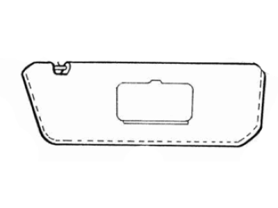 Ford F75Z1504104AAD Visor Assembly Inside