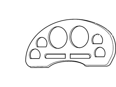 XR3Z-10890-BA Ford Fuel And Temperature Gauge Mask Illustration 1 of 1