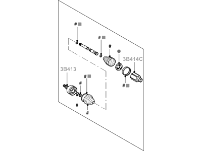 2004 Ford Escape Axle Shaft - YL8Z-3A428-CA