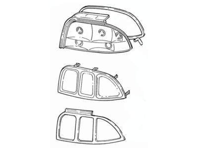 Ford F7ZZ13404CA Lamp Assembly Rear Stop An