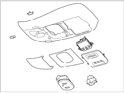 Ford 2C5Z-78519A70-AAB Console Assembly - Overhead