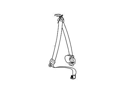 2000 Ford F-150 Seat Belt - YL3Z-18611B68-AAH