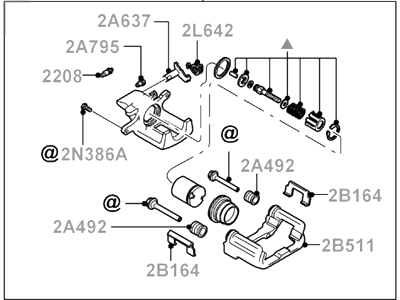 Ford F6ZZ-2V562-BARM Caliper With Pads