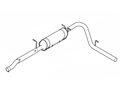 Ford 5U9Z-5230-A Rear Muffler And Pipe Assembly