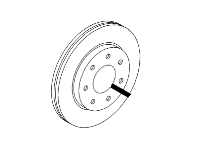 2007 Lincoln Mark LT Brake Disc - 5L3Z-1125-BA