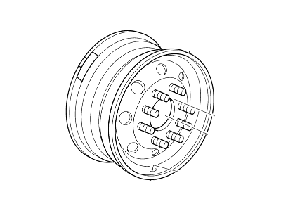 2002 Ford F-450 Super Duty Spare Wheel - YC3Z-1007-SA
