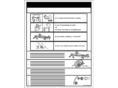 Ford 8C3Z-17A083-D Decal - Jack Operation