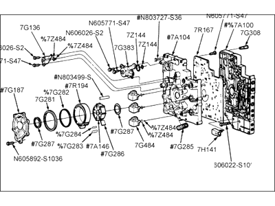 Ford XF2Z-7A100-DB Transmission Control Assembly