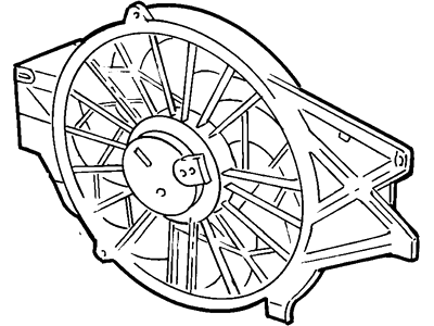 1997 Ford Mustang Cooling Fan Assembly - F7ZZ-8C607-AB