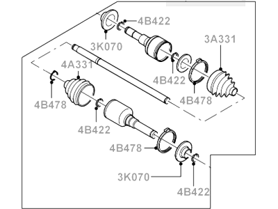 2004 Ford Expedition Axle Shaft - 4L1Z-4K138-BC